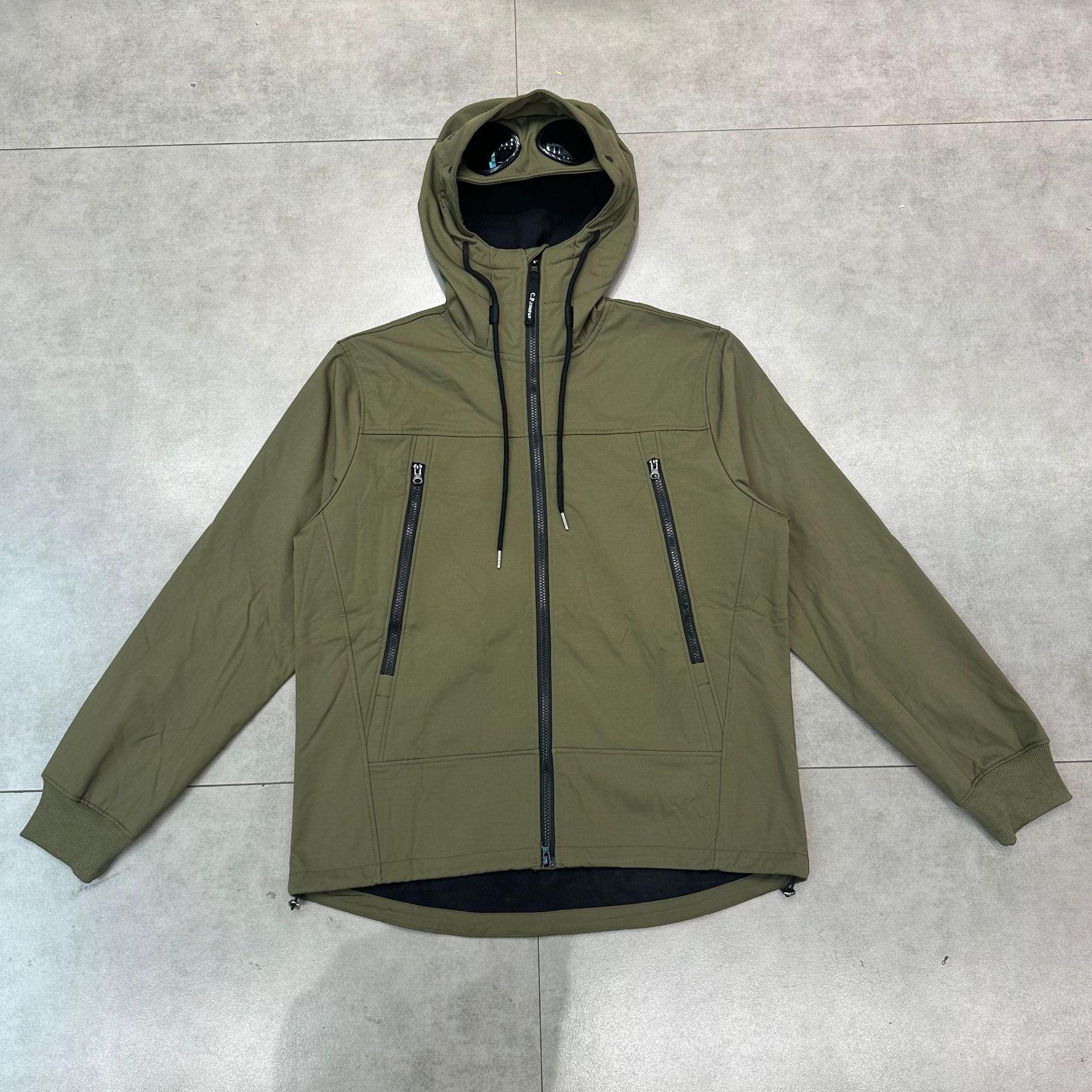 

Men s Windproof Zipper Cardigan Jacket Coat - Autumn/Winter Trend, Velvet-Lined for Style & Warmth XL зелений