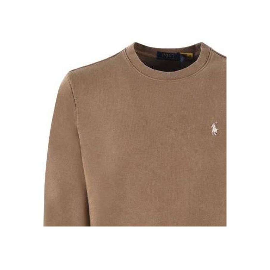 Polo Ralph Lauren Cotton Crew Neck Micro Logo Sweatshirt Men sweatshirt Brown 916689004