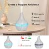 Wood Grain Aromatherapy Diffuser 300ml USB Humidifier with Essential Oils, Quiet Operation