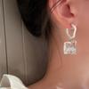 Elegant Irregular Transparent Acrylic Dangle Earrings Y2K Drop Earrings Cute Sweet Earrings Jewelry For Women