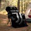 1pc Personalized Name Juventus Theme Blanket - Digital Print, Polyester, Cozy for All Seasons, Perfect for Outdoor, and Travel