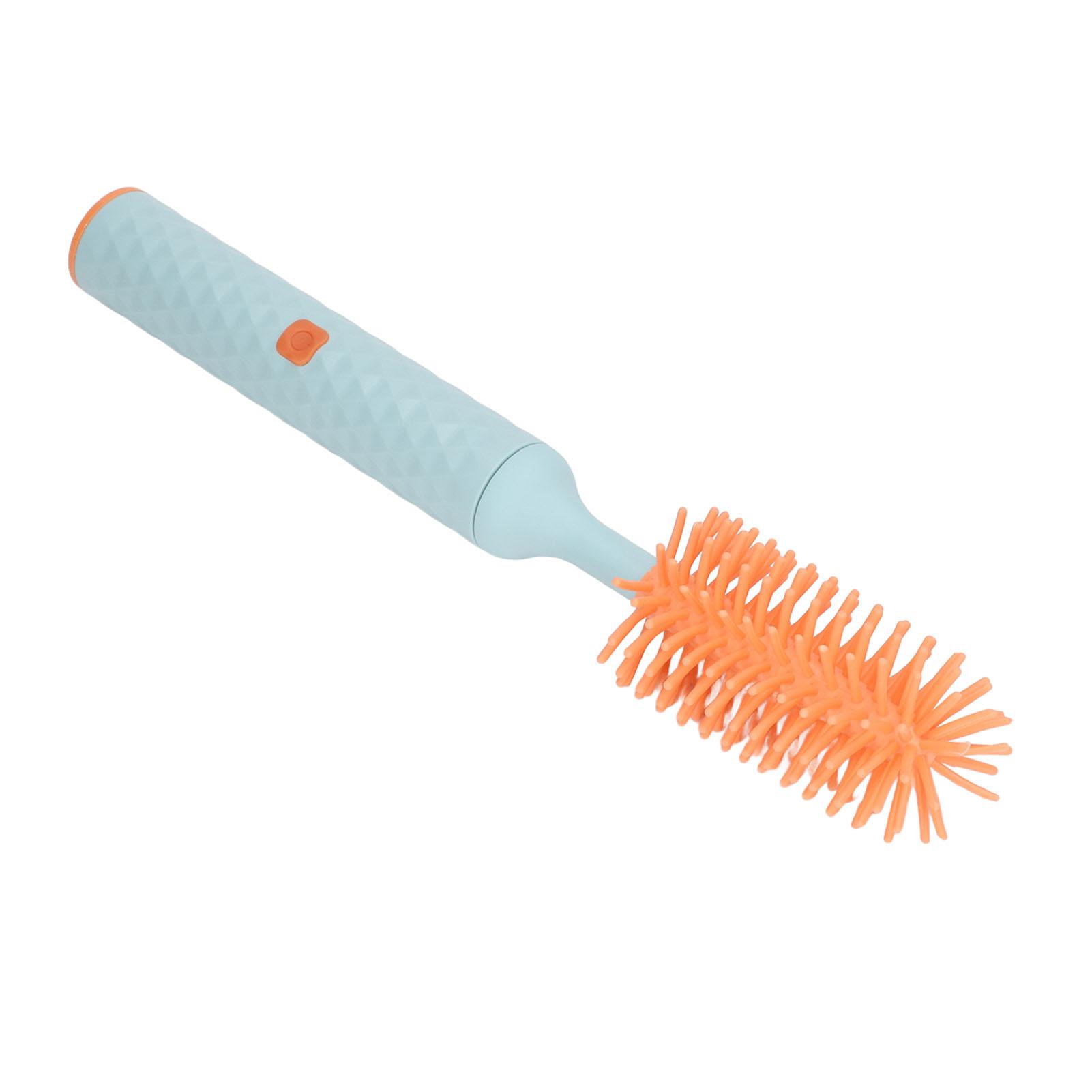 Bottle Clning Brush IP65 Waterproof Electric 2 Speeds Rotating Silicone   Silicone Straw Brush Set