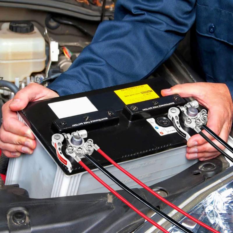 12V 24V Car Battery Terminals Top Post Wire Cable Clamp Quick Release Terminal Connectors Alloy Clip Screw Auto Parts 1 Pair