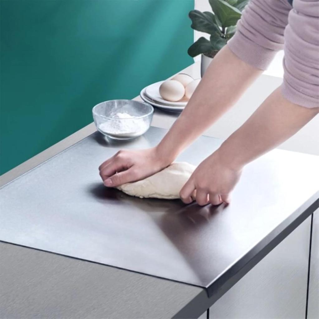 Stainless Steel Cutting Boards for Kitchen,Baking Board,Pastry Board,kneading Panel - Suitable for Cutting Vegetables, Fruits, Meat,bread - Easy To