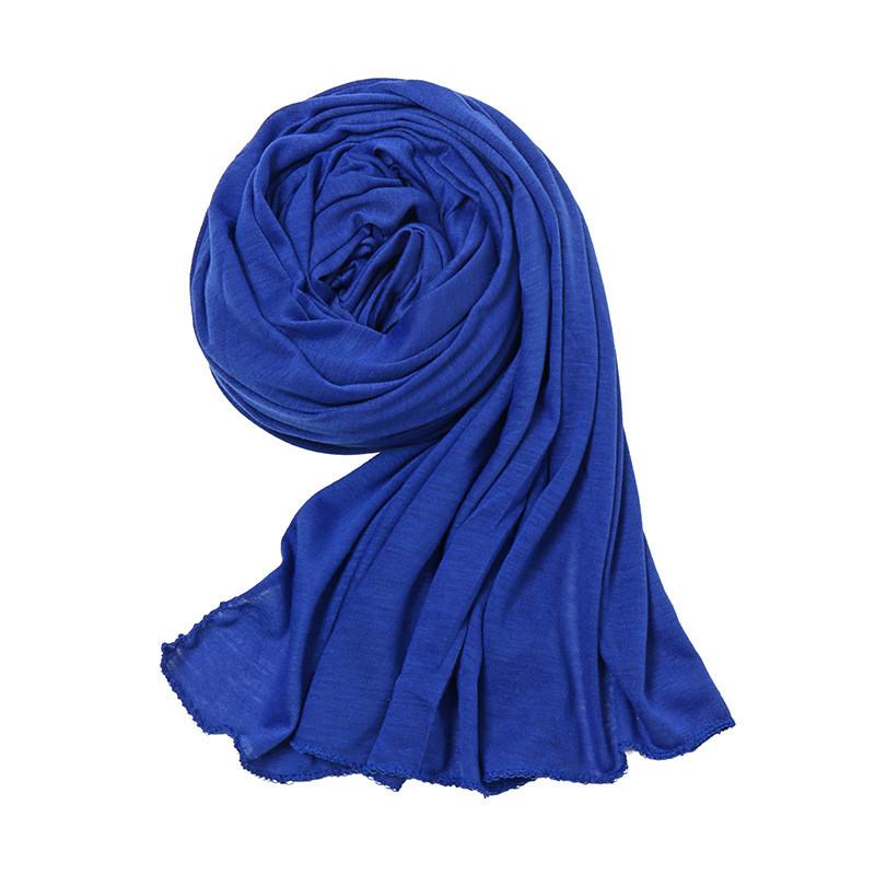 Light Cotton Monochrome Scarf Wrap With Stretch Breathable Fabric For Casual Wear