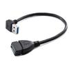 USB 3.0 Type A 90 Degree Right Angled Male To Female Extension Adapter Cable