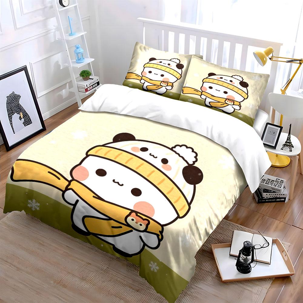 Cozy panda winter charm Bedding sets Duvet covers Pillowcases(1* Duvet Cover 2* Pillowcases without duvet insert)