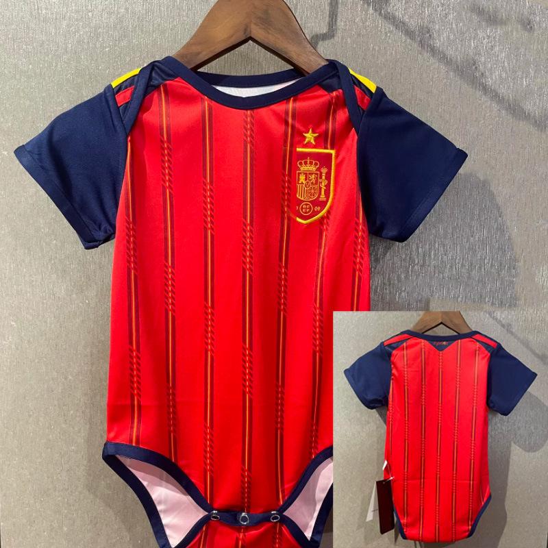 

2026 World Cup Baby Bodysuit: Brazil, Spain, Italy, USA Teams Short Sleeve Outfit 12