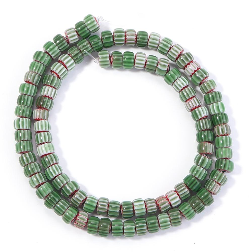 1 Strand 6x4mm Pumpkin Lampwork Beads Colorful Glazed Glass Loose Beads For Jewelry Making DIY Bracelets Necklace Accessories