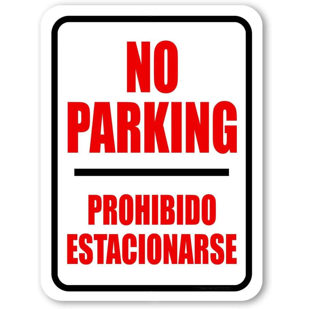 Vintage No Parking Anytime Metal Tin Signs Posters Plaque Iron Painting Decoration for Garage Outdoors Home Club Bar Wall Decor