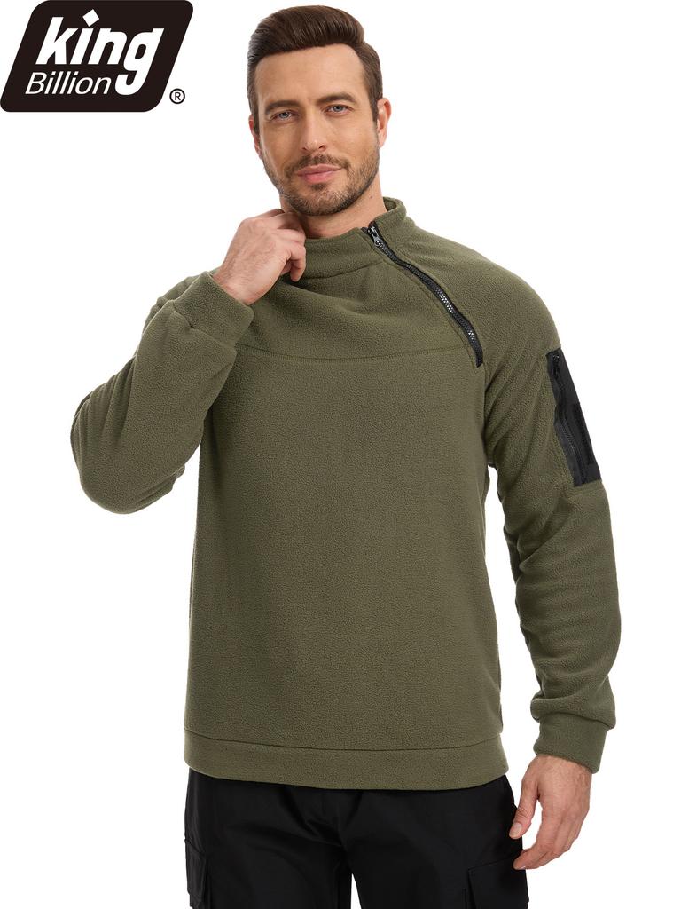 Pulover Tactic pentru Bărbați cu Gât Înalt - Toamnă Iarnă Căptușit cu Fleece Izolat Mânecă Lungă Moale Confortabil Durabil Hanorac Casual Zilnic pentru Bărbați