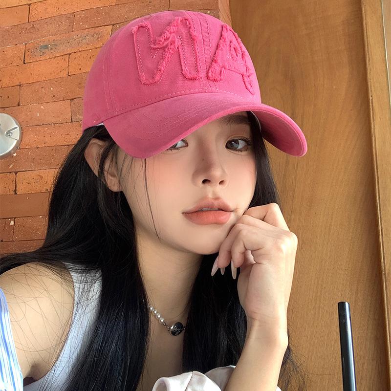 

Parent-child baseball caps for men and women, small spring summer peaked caps, versatile outdoor sunscreen visors children (52-54cm) рожевий