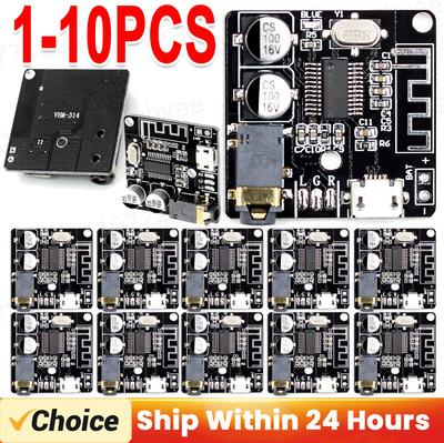 1-10pcs VHM-314 Wireless Stereo Music Module Audio Aux Bluetooth-Compatible 4.1/5.0 MP3 Decoding Player Board Micro USB 5V Power