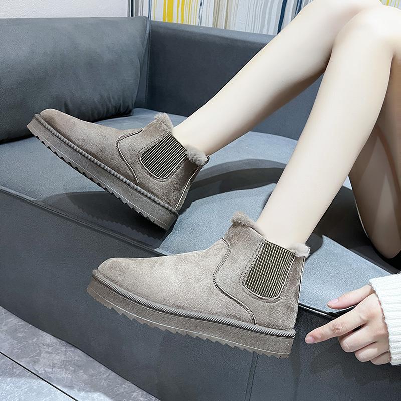 2024 Winter Women Snow Boots Plush Warm Non Slip Waterproof Ladies Flats Sneakers Casual Slip On Female Ankle Boots Botas Mujer