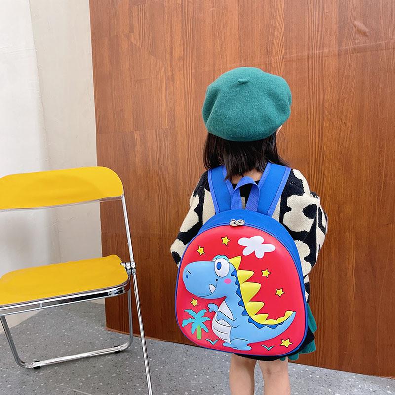 Lightweight Wear-resistant Anti-theft Shockproof Children's Backpack Dinosaur Design Polyester Fiber
