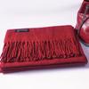 Wool Scarf for Women Autumn and Winter Warm Tassel Large Shawl Winter Scarf Solid Color Cashmere Scarf Imitation Cashmere Scarf