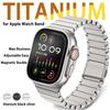 Men Titanium Link Band for Apple Watch 46mm Strap Ultra 2/1 49mm Magnetic Watch Bracelet for Iwatch 10 9 8 7 6 5 Se 4 45mm 44mm
