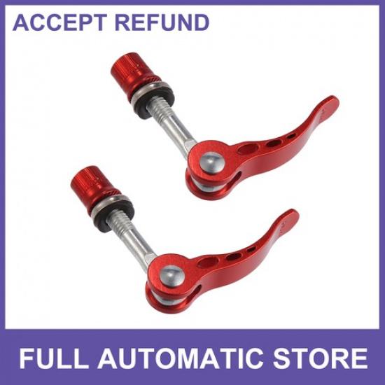 2 Pcs 8mm Aluminium Alloy Bicycle Seat Post Quick Release Pin Skewer Bolt Red