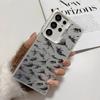 Cool Dinosaur Fossil Bones Phone Case For Samsung Galaxy S25 Edge S24 S23 S22 S21 S20 Ultra Funda Silicone Silver Cover