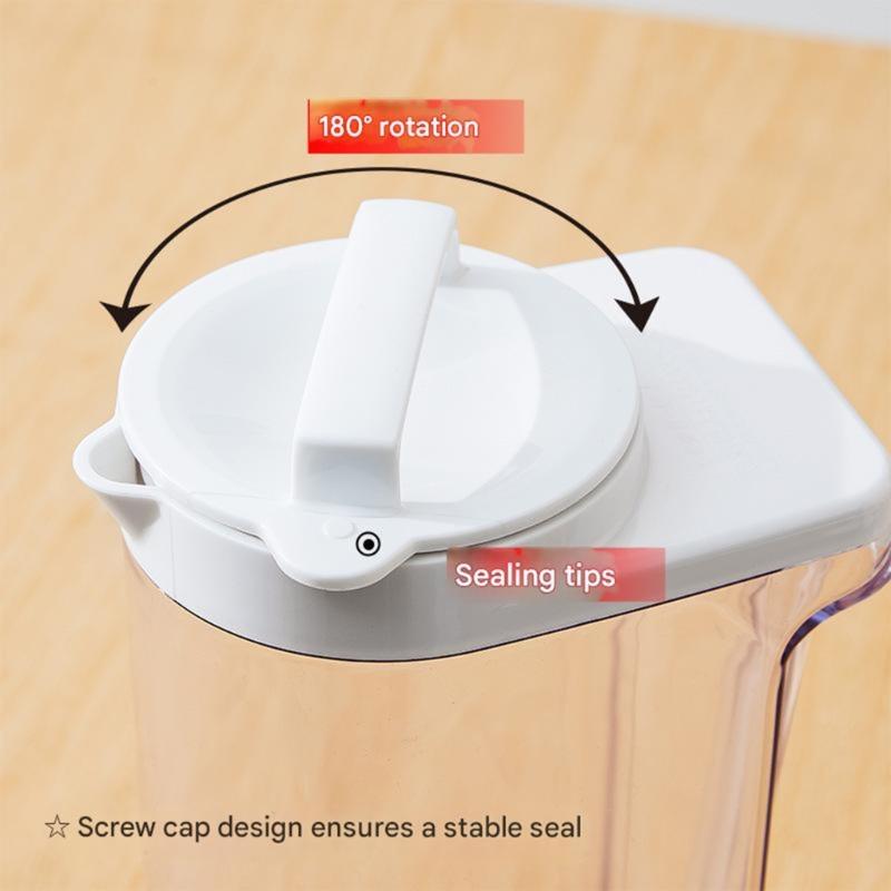 Drink Container With Leakproof Secure Screw Lid Heatproof Plastic Pitcher For Kitchen Outdoor Beverage Bottle Family Use