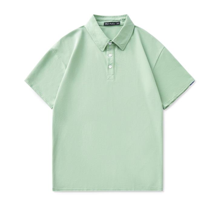 Summer Thin Short-sleeved POLO Shirt Men's Solid Color T-shirt Men's Lapel Thin Short T-top