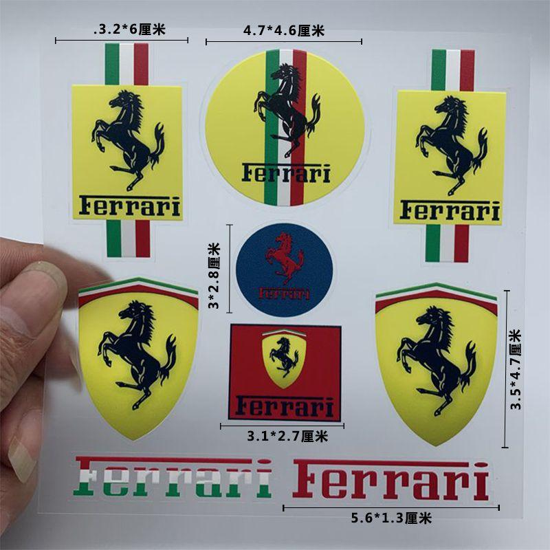 Ferrari Reflective Car Stickers Electric Bicycle Motorcycle Decoration Personalized Stickers for Ferrari SJ Teams Competizione