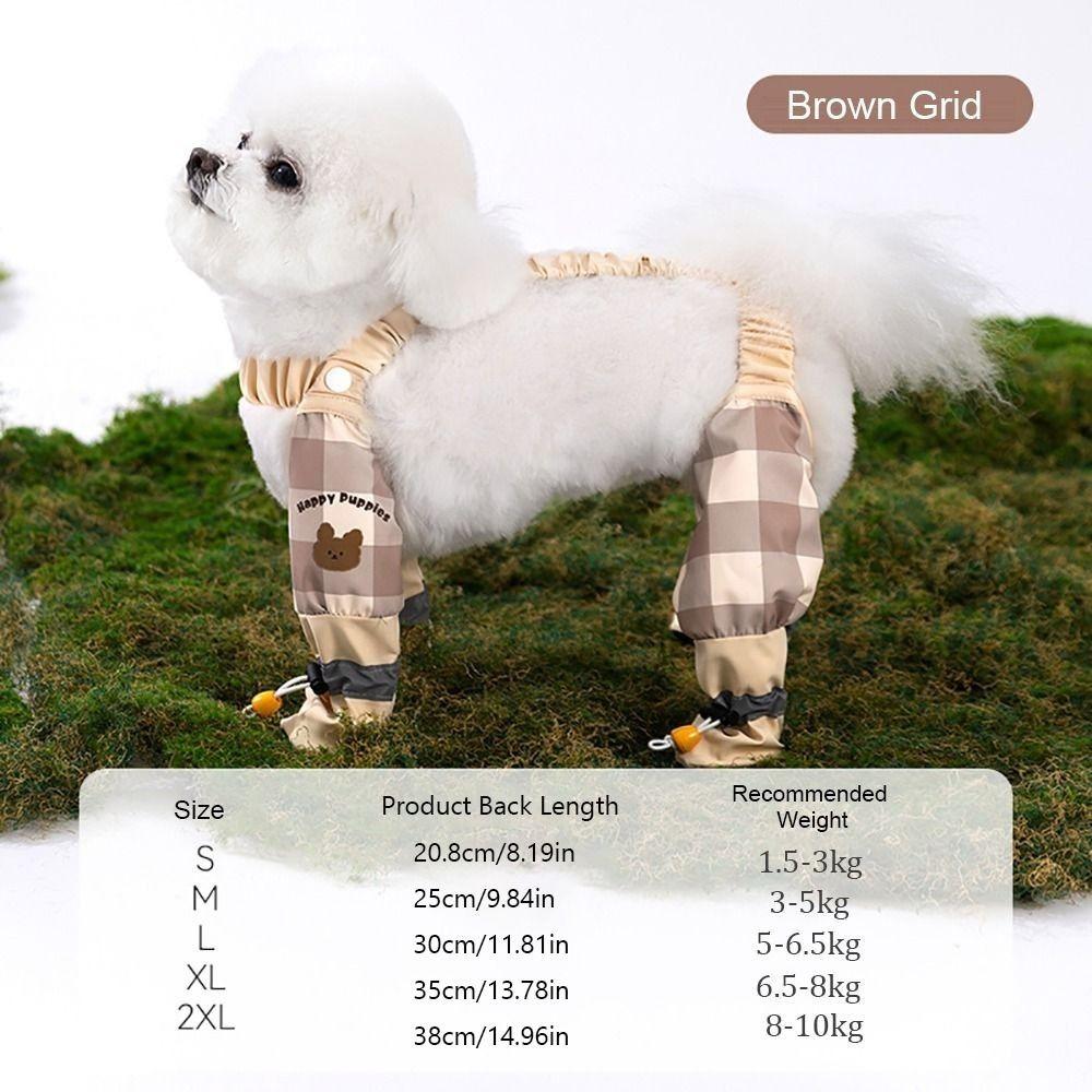Full Leg Protection Dog Four-Legged Pants Reflective Stripe Dog Jumpsuit Shoes  Pet Strolling