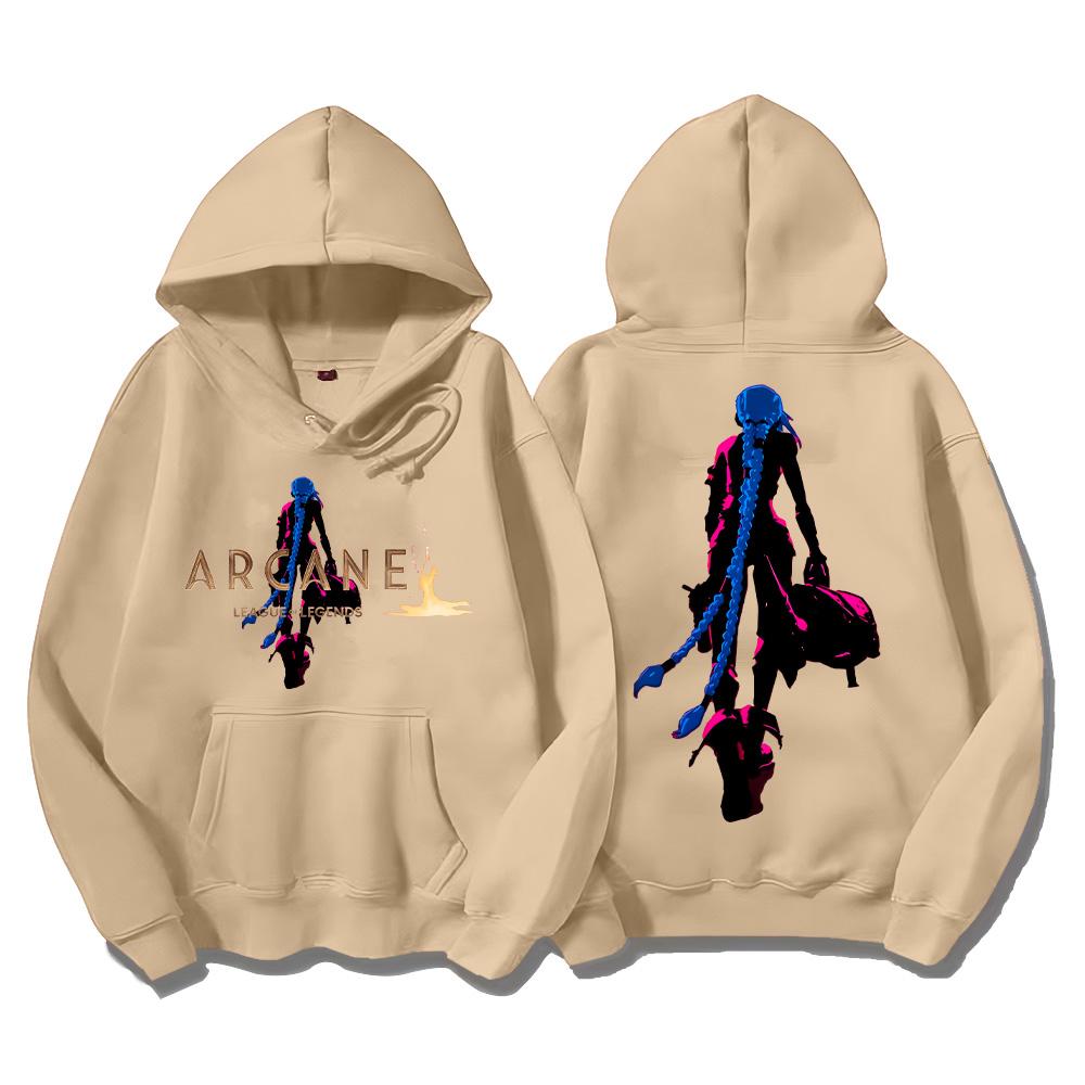 Arcane Hoodies Jinx Classic Aesthetic Print Clothing Autumn Winter Simple Sweatshirts Women Men Y2K Pullovers Clothing