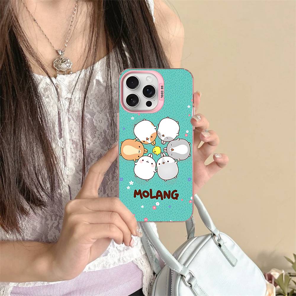 Cute Cartoon M-MolangS Phone Case For IPhone 17 16 15 14 13 Pro 12 11 Pro Max PLUS Color Back Cover