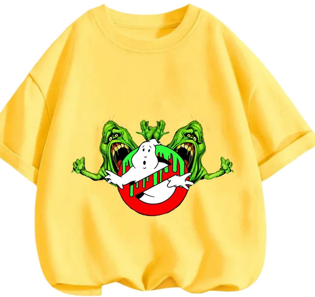 Summer Leisure Short Sleeve T Shirt Ghostbusters Classic Design Casual Daily Wear Children Outdoor Street Apparel