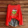 Women's Fashion Long Sleeve Christmas Snowman Snowflake Print Jacket Cardigan