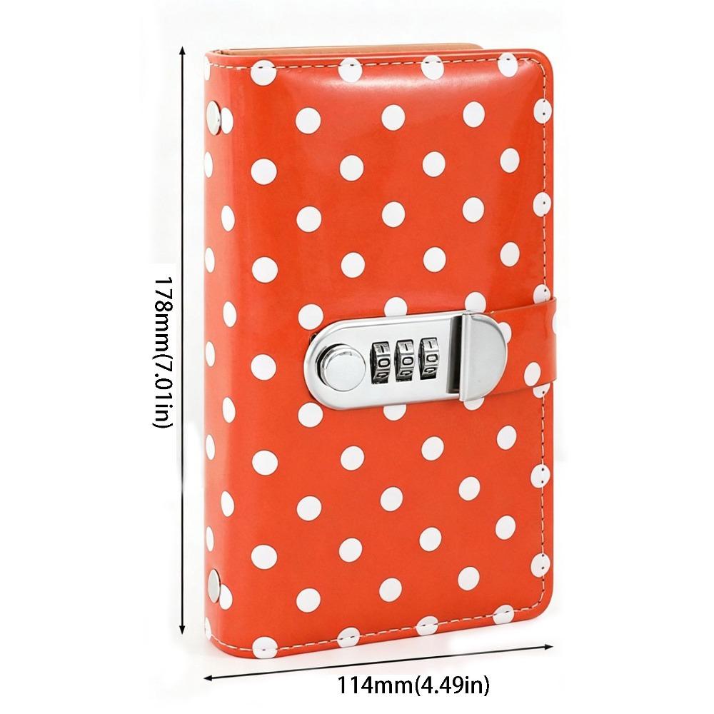 Combination Lock Cash Savings Book PU Leather Cash Envelope Organizer  Household Finance