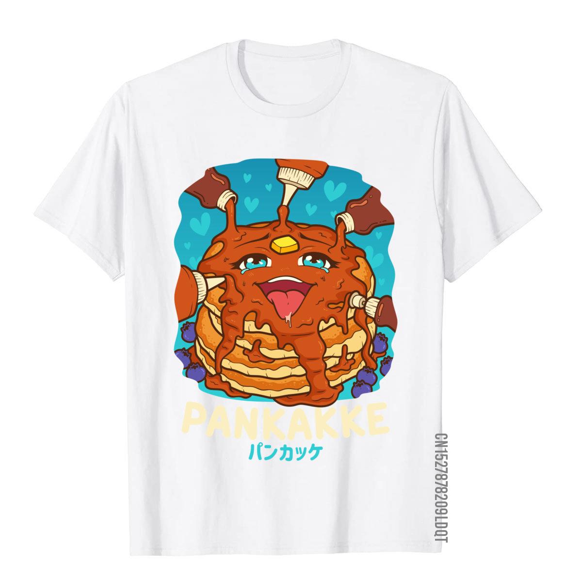 

2025 Funny Naughty Foodie Pun Kawaii Pankakke Japanese Pancake T-Shirt Cotton Men T Shirts Beach Tops T Shirt High Street S