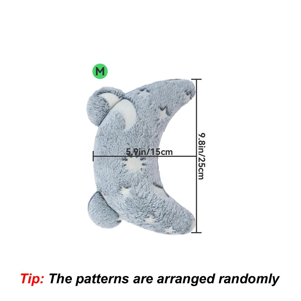 

Winter Pet Pillow Dog Cat Sleeping Half Moon Shape Pillow Small Dog Plush Luminous Pillow Sleep Mat for Indoor Dogs Cats Puppies