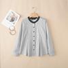 ZANZEA Women Grid Print Casual Round Neck Long Sleeve Blouse