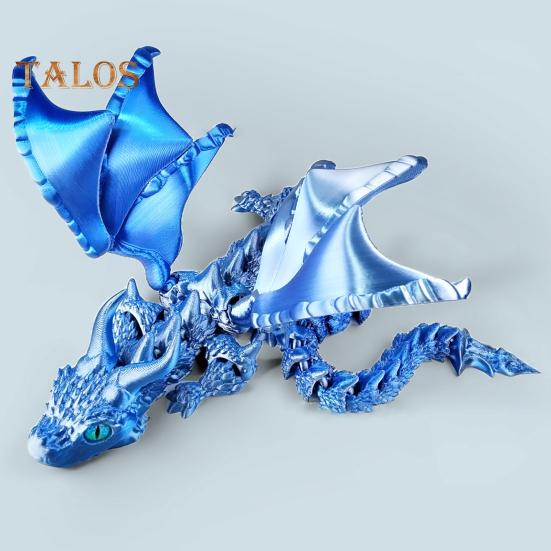 3D Baskılı Ejderha Süsü Kanatlı Eklemli Ejderha Esnek Ejderha Masa Evcil Hayvan Stres Giderici Oyuncak Yetişkinler Ev Ofis Dekoru