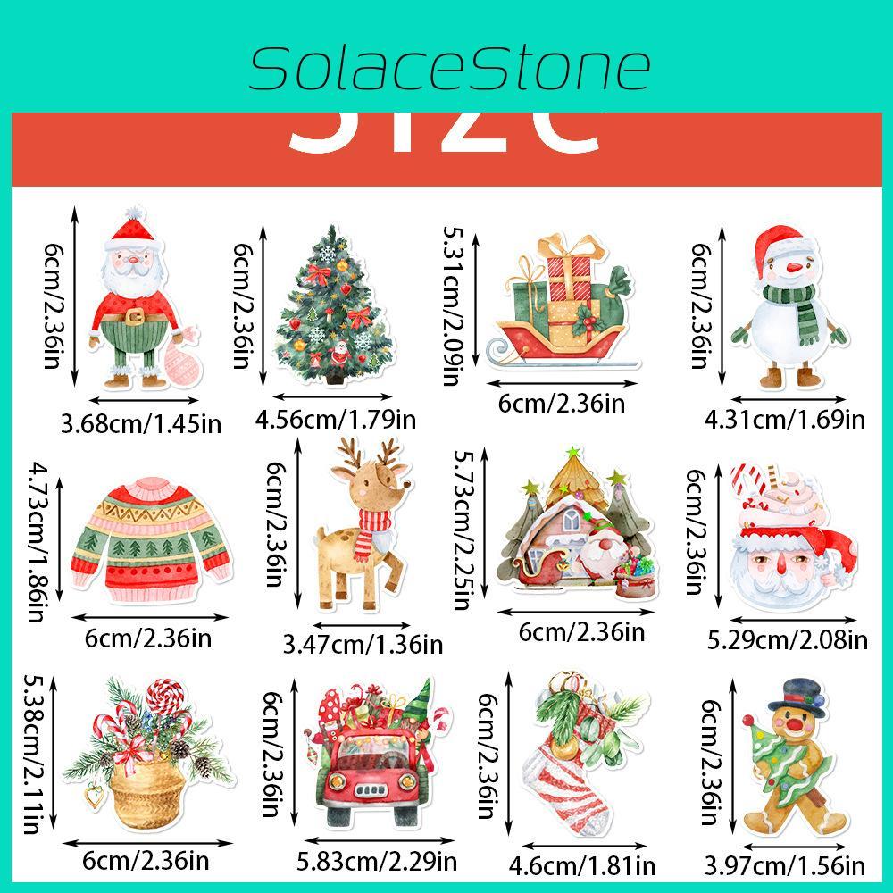 Christmas Table Theme Decor Disposable Paper Straws Set With Santa Claus Pattern