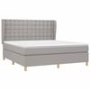 VidaXL Lit à sommier tapissier avec matelas Gris clair 180x200cm Tissu - Modèle 3128861