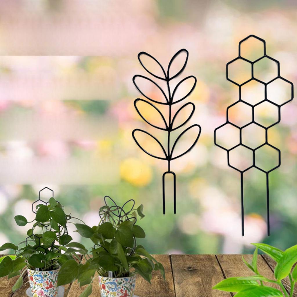 6Pcs Trellis for Potted Plant Garden Trellis for Climbing Plant Stackable Plant Trellis Indoor Plastic Potted Plant