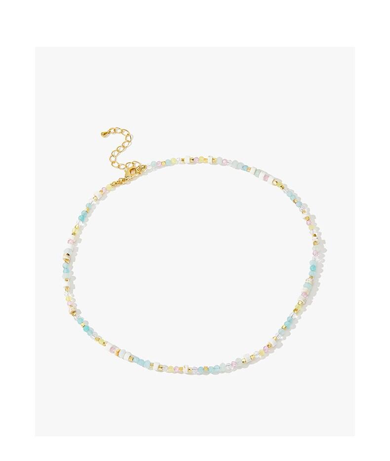 Douyin new dopamine color beaded necklace women's light luxury niche design sense personality temperament clavicle chain neck chain