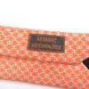 Excellent HERMES Tie H Logo Chaine d'Ancre All-over Print Regular Tie Orange 655609T Used