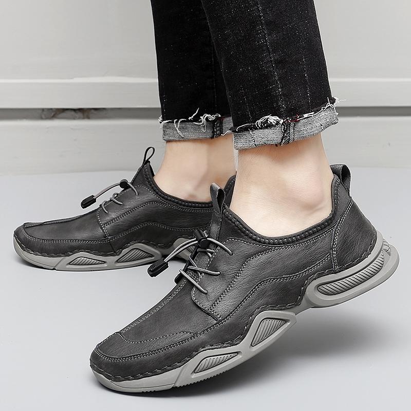 Fashion New Men's Quality Large Size Genuine Leather Outdoor Sports, Leisure and Entertainment Non Slip, Durable, Comfortable Lefu Shoes