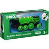 Locomotivă Verde Puternică cu Baterii - BRIO - Circuit de tren din lemn - Accesoriu sunet & lumină - De la 3 ani