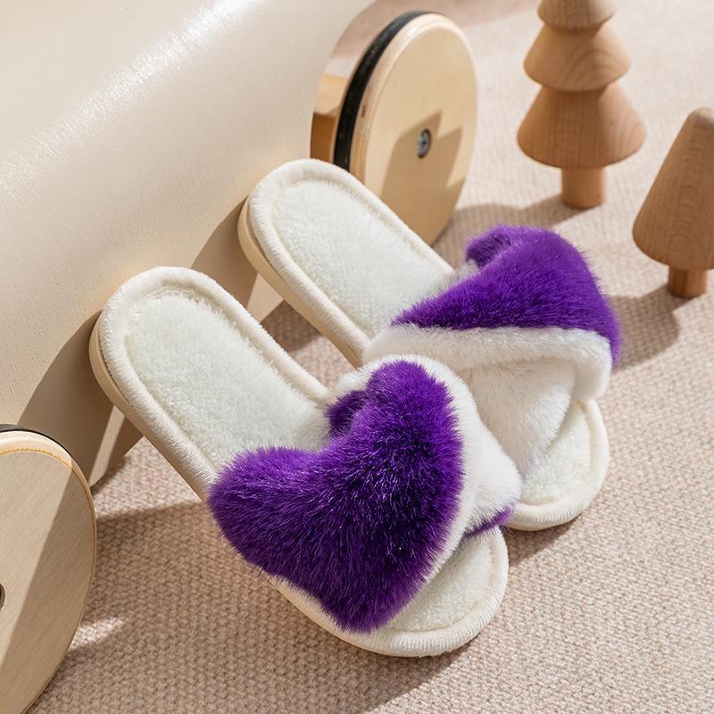 Zimowe antypoślizgowe bawełniane kapcie z futerkiem dla dziewczynek i dzieci 2023