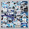 50Pcs Cartoon Police Car Theme Graffiti Stickers Luggage Sticker Toys for Kids Boy Birthday Party Favors Baby Shower Goodie Bag