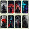 Japanese Bushido Samurai Phone Case For iPhone 16,15,14,13,12,11,Pro,X,XS,Max,XR,Plus,Mini Soft Black Cover