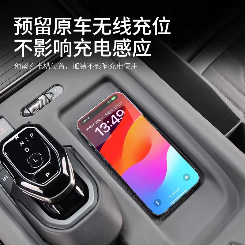 For Ford Edge L Center Console Cup Holder Mat Wireless Charging Silicone Pad Gear Shift Panel Protector Interior Accessories