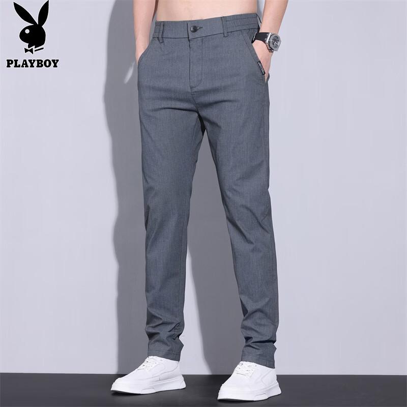 Playboy Men s Summer Slim Fit Stretch Casual Pants 32