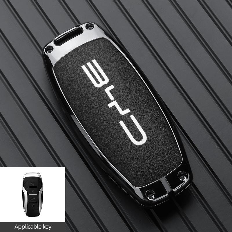 Car Remote Key Case Fob Cover Holder Shell Bag for BYD Song Plus Atto 3 Han EV Tang DM Qin Seal Dolphin Keychain AccessoriesP