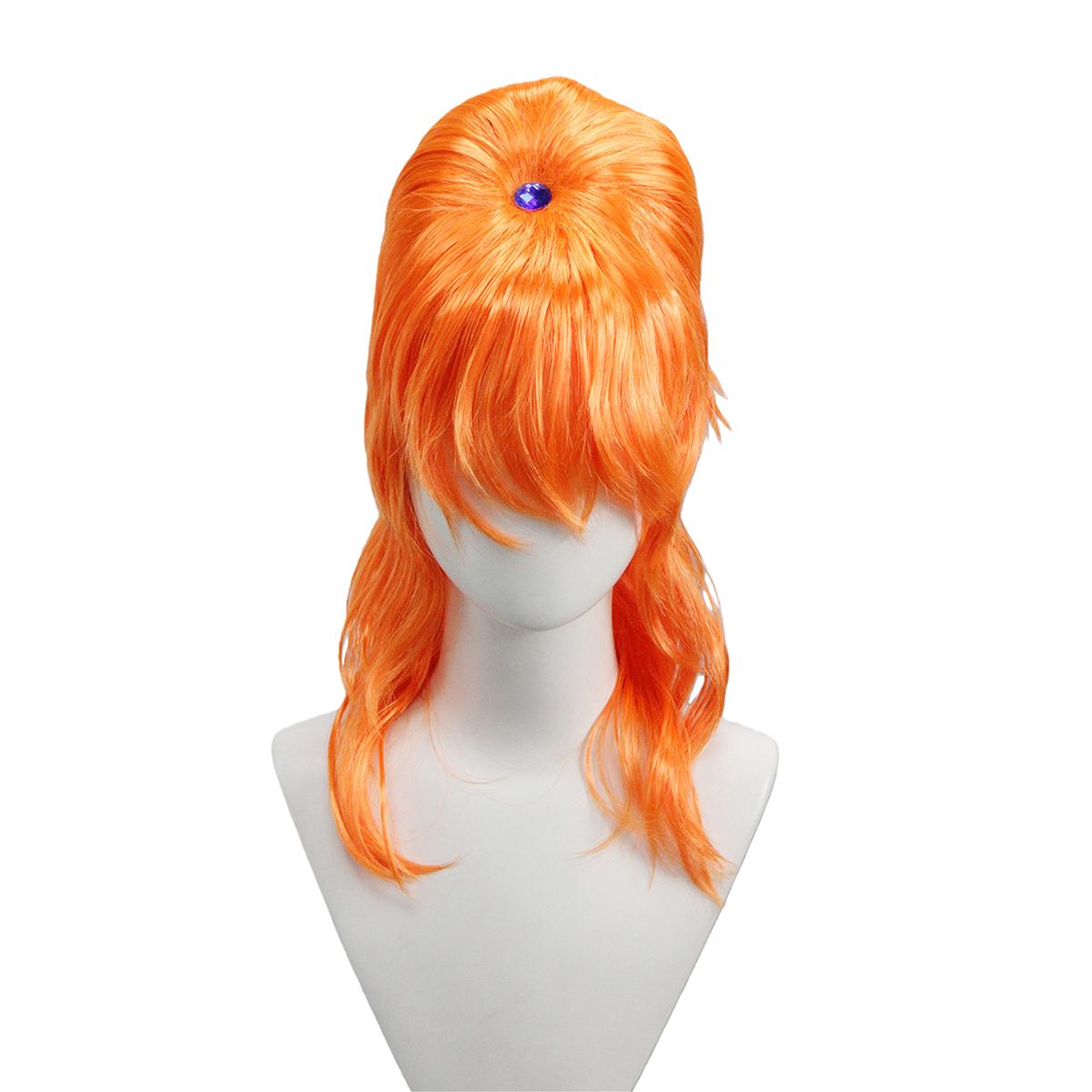 

Светло-золотистый синий бриллиант пушистый пучок вертикальный валик синтетический парик | ретро придворный стиль сценический драматический королева ролей парик